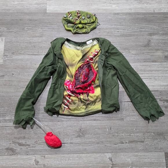 Monster Within Gruesome Heart Beating Halloween Costume w. Mask Kids Size Large - Picture 7 of 7